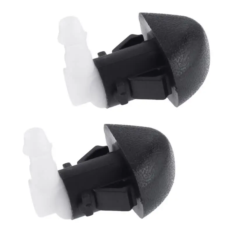 2Pcs 76810-TK8-A01 Black Plastic Car Front Windshield Washer Jet