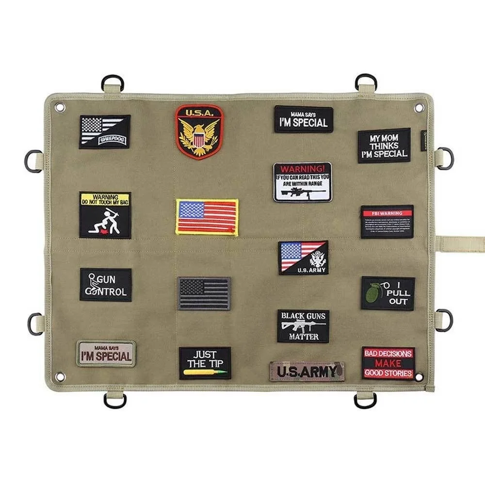Tactical Patchs tabellone pieghevole Patch Holder Panel Hook Loop Surface Backing Storage Display Poster Holder fai da te