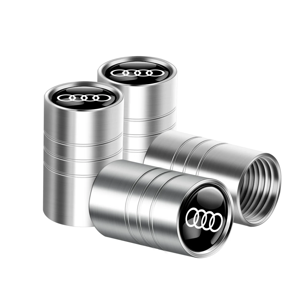 4 stuks 3D aluminium auto wielband ventieldopjes voor Audi Sline A1 A2 A3 A4 A4L A5 A6 A7 A8 A8L TT Q1 Q2 Q3 Q4 Q5 Q6 Q7 Q8 B2