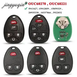 jingyuqin 315/433Mhz OUC60270 5/6 Buttons Remote Control Keyless Entry Car Key Fob for Buick Chevrolet Cadillac GMC Saturn