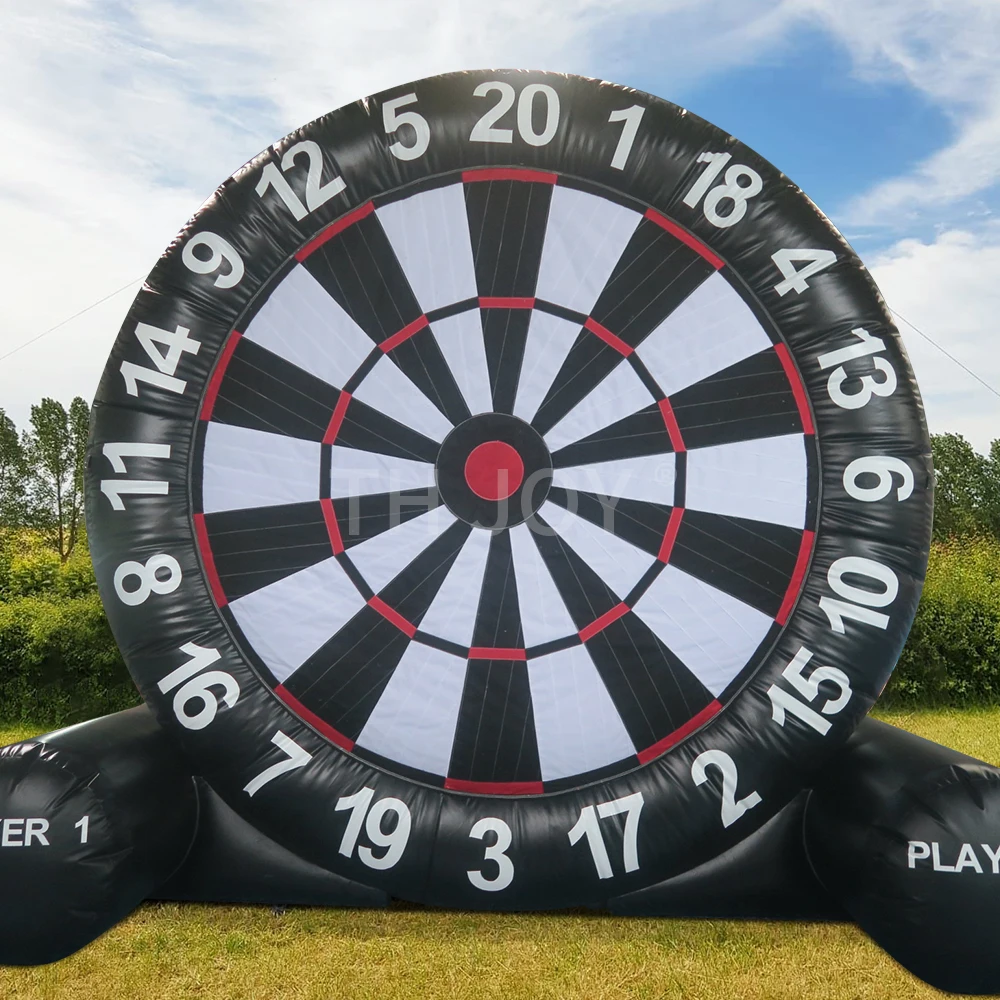 outdoor activities 4m-13ft high giant inflatable dart boards pvc comercial football soccer FOOTDART sport games for kids and