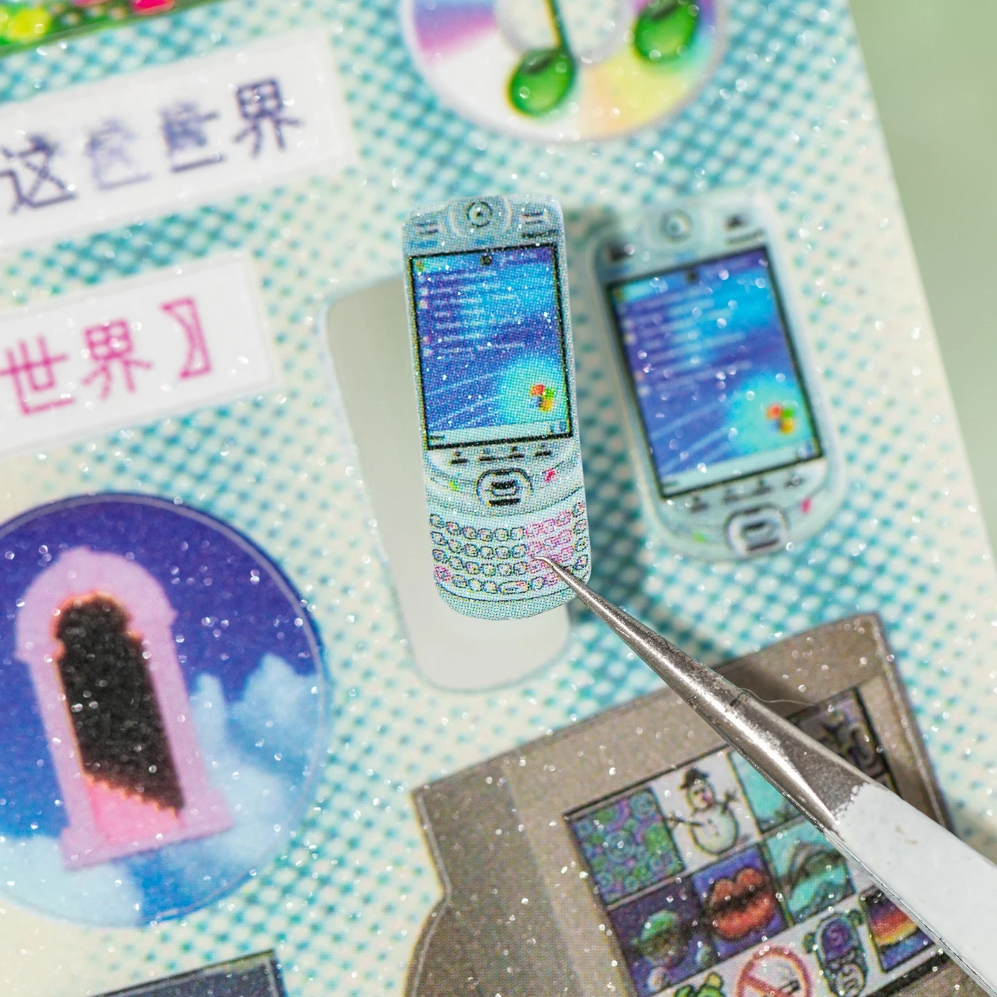 30pcs/book Cut Film Coil Sticker Book Y2K DIY Photo Frame Scrapbook Notebook Handbook Material Decoration Stickers Stationery