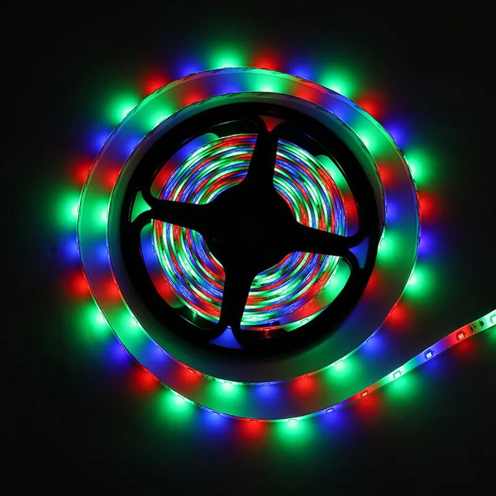 12V LED Light Strip 2835 RGB Set Colorful Color Changing 60 Lights 5 Meters 12V1A Adapter Light Strip