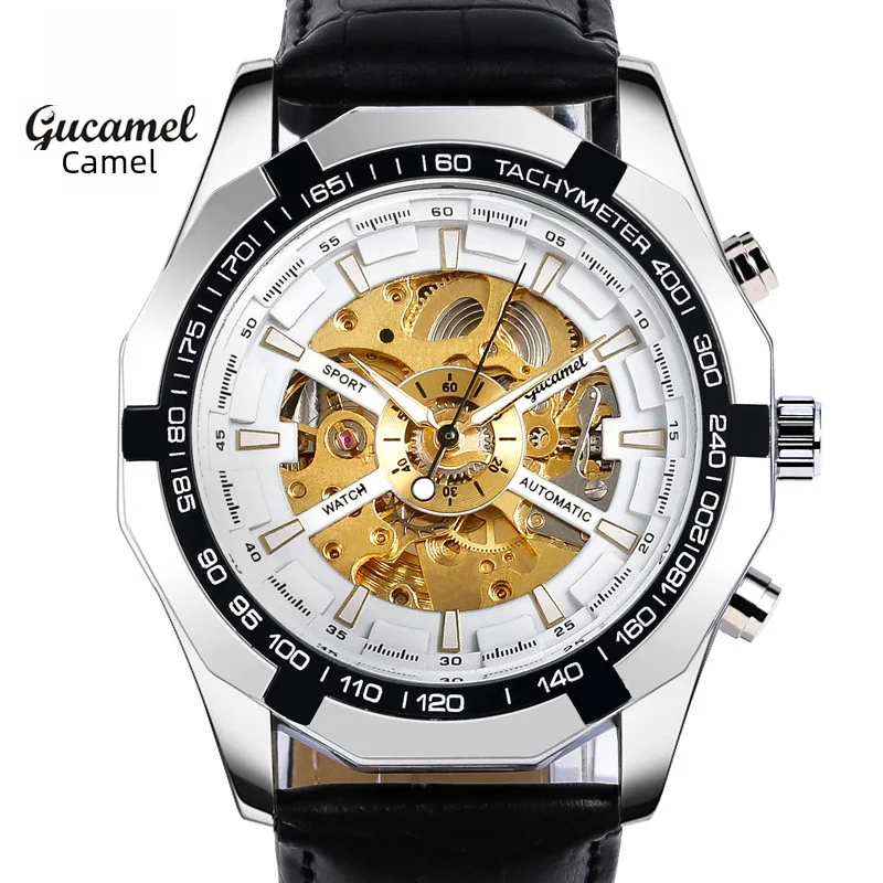 Gucamel reloj mecánico de alta gama para hombre, reloj mecánico automático, Comercio Exterior, entrega luminosa