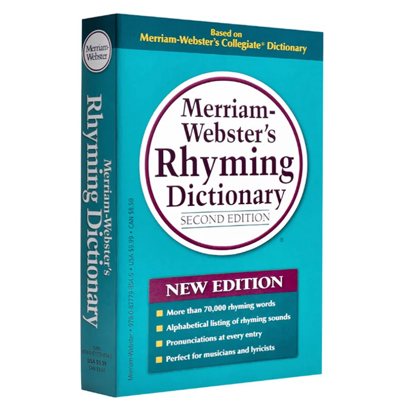 MWs Rhyming Dictionary 2nd Edition MerriamWebster Poetry & Songwriting Reference Book