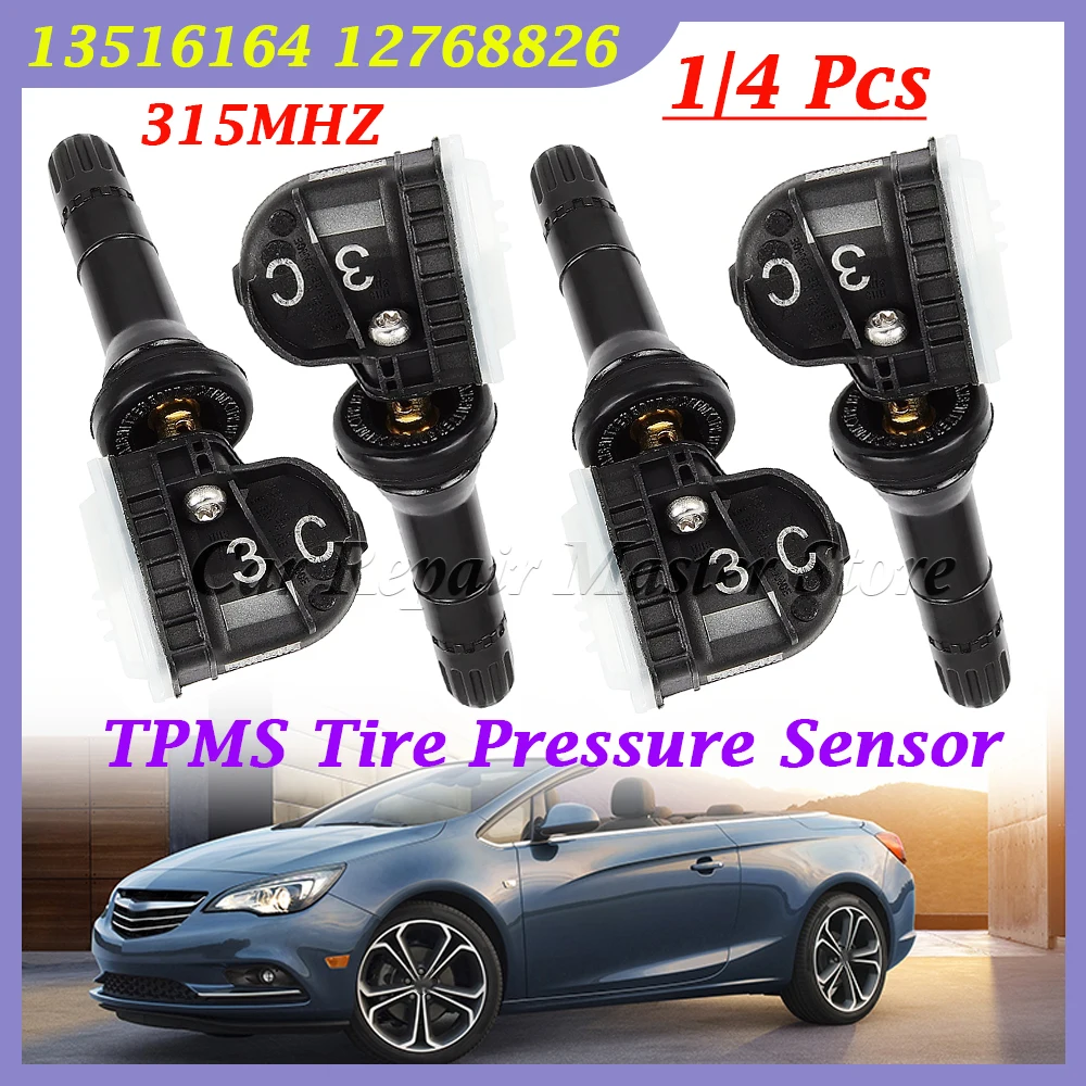 For Buick Regal Cadillac ATS Chevrolet Cruze Impala Malibu GMC Yukon Sierra 13516164 12768826 TPMS Tire Pressure Sensor