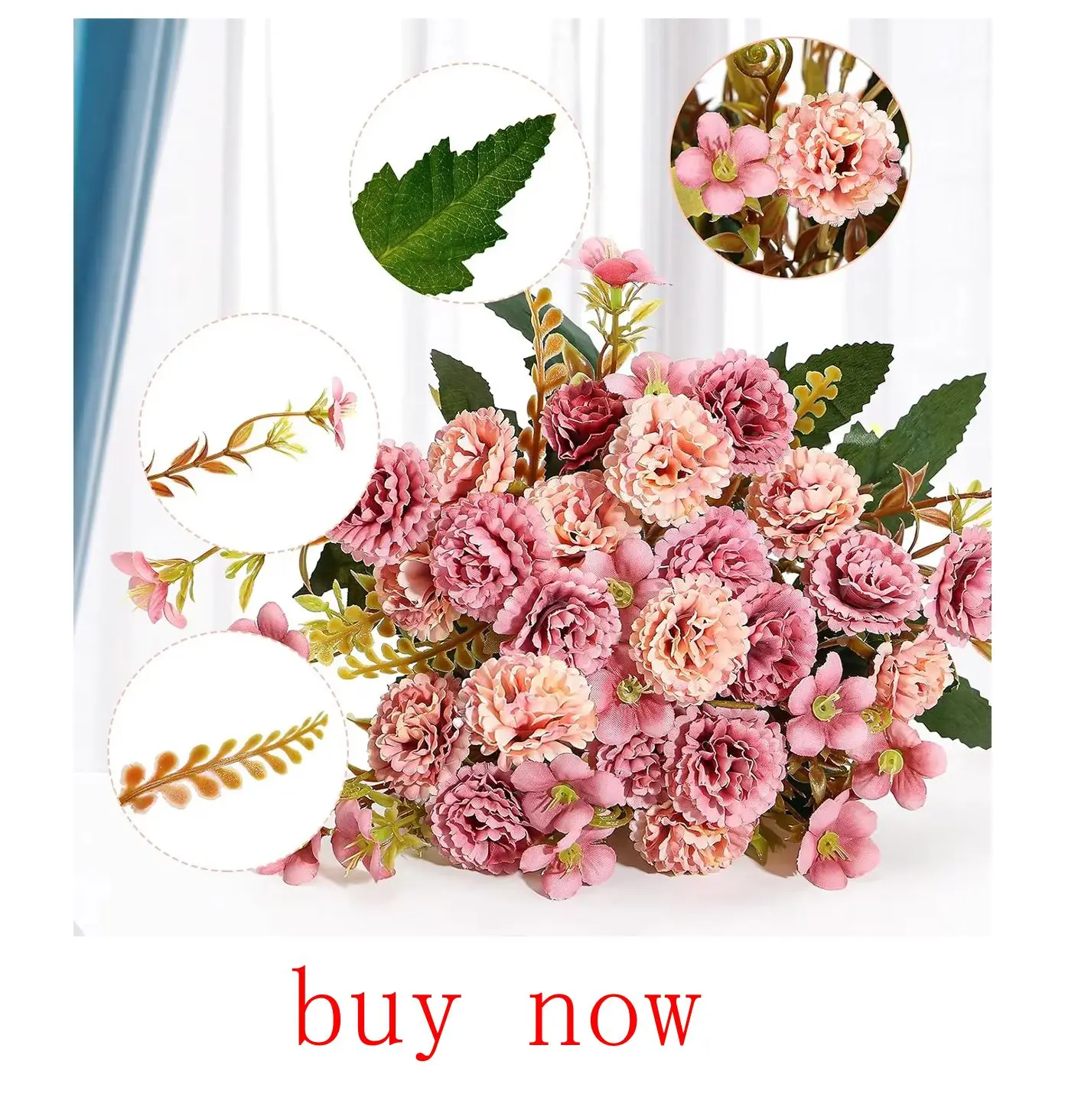 6/18 stücke Künstliche Blumen Nelke Bouquet Hochzeit Party Dekorationen Hause Vase Tisch Outdoor Garten Diy Kranz Geschenke Sammelalbum – Detail 1