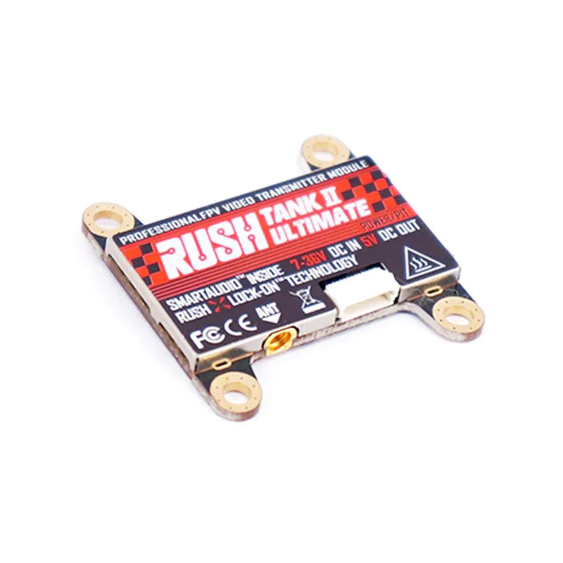 RUSHFPV RUSH Tank II Ultimate VTX 5.8G 48CH RaceBand Pitmode 25mW 200mW 500mW 800mW Regulowany FPV VTX 2-8S do RC Racing Drone