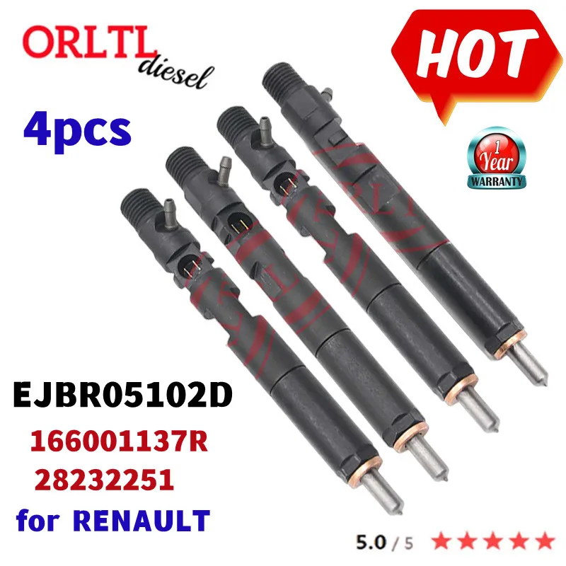 4PCS Genuine Fuel Injector 28232251 0286KE29W87 EJBR05102D EJBR0 5102D for DACIA For DELPHI