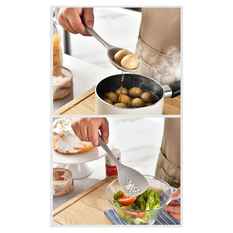 

AD-For Dishwasher Safe Silicone Cooking Utensils Set 446° F Heat Resistant Turner Tongs,Spatula Kitchen Tools