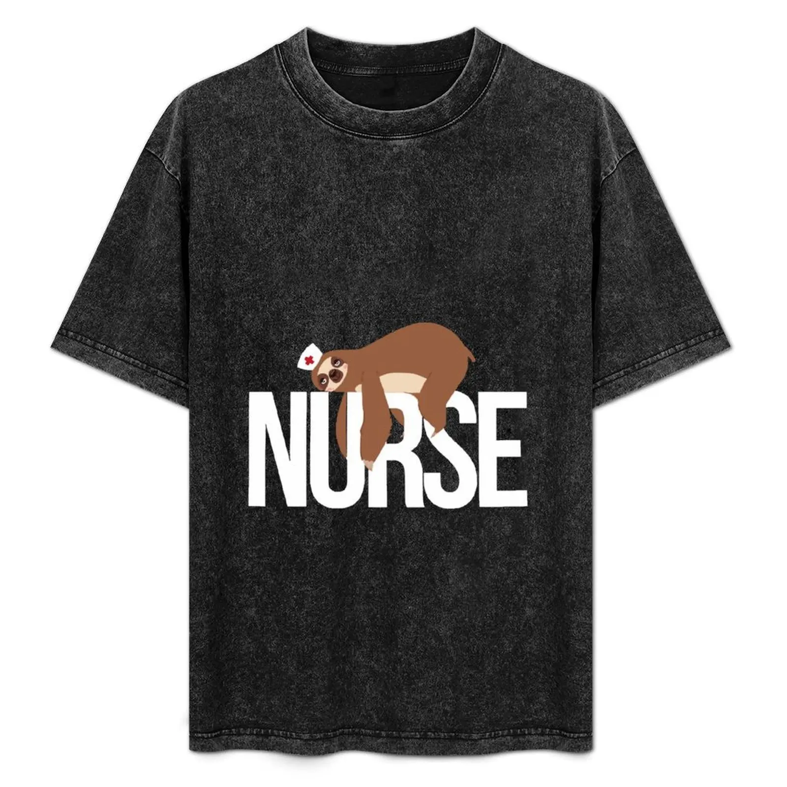 

Nurse Sloth Funny T-Shirt Plus Size Simple Casual Top