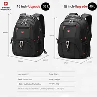 SWISS 17' Laptop Backpack Waterproof USB Charge Port Swiss-style Multifunctional Rucksack Schoolbag Mochila Hiking Travel Bag - Image 6