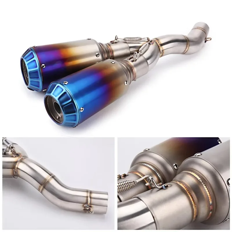 For Ducati Scrambler 800 821 Motorcycle Exhaust Stainless Steel Connect Link Pipe Slip on Escape Modified Middle Mid Tube
