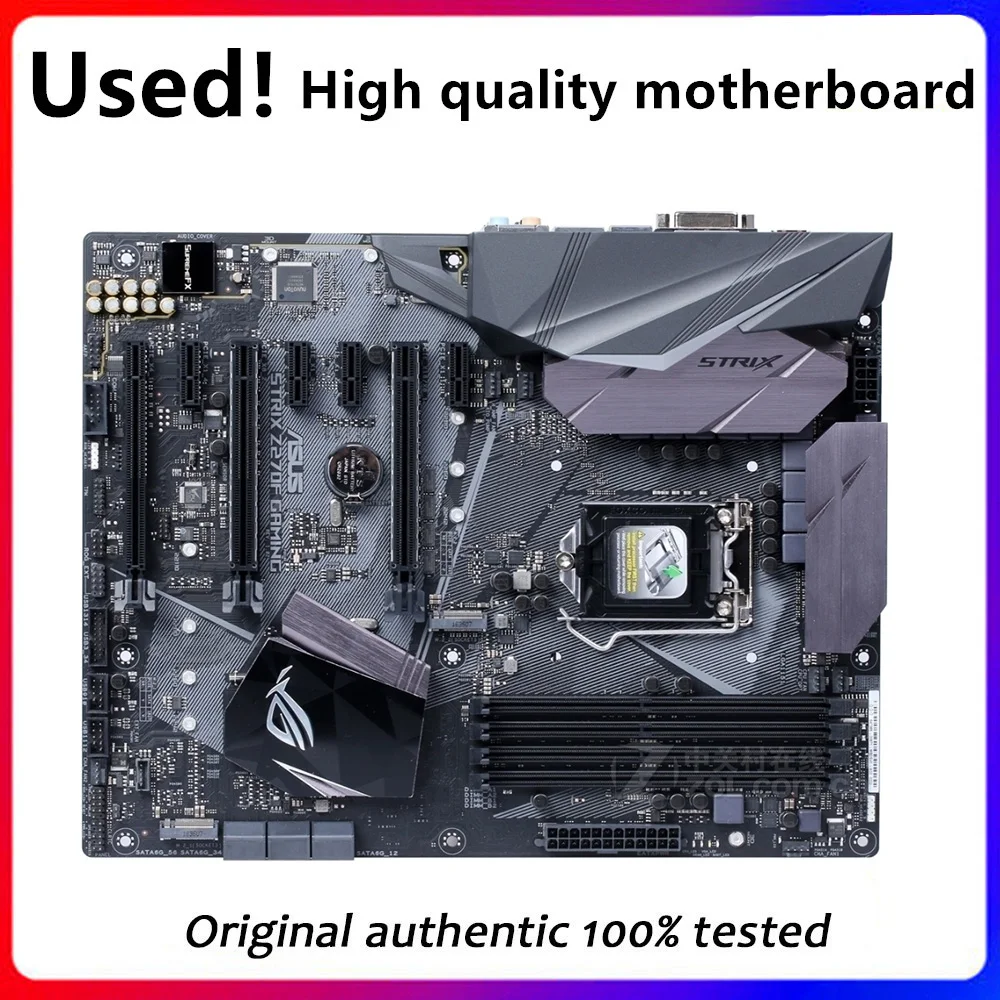 For Asus ROG STRIX Z270F GAMING Z270-F Original Used Desktop Intel Z270 Z270M DDR4 Motherboard LGA 1151  i7/i5/i3 USB3.0 SATA3