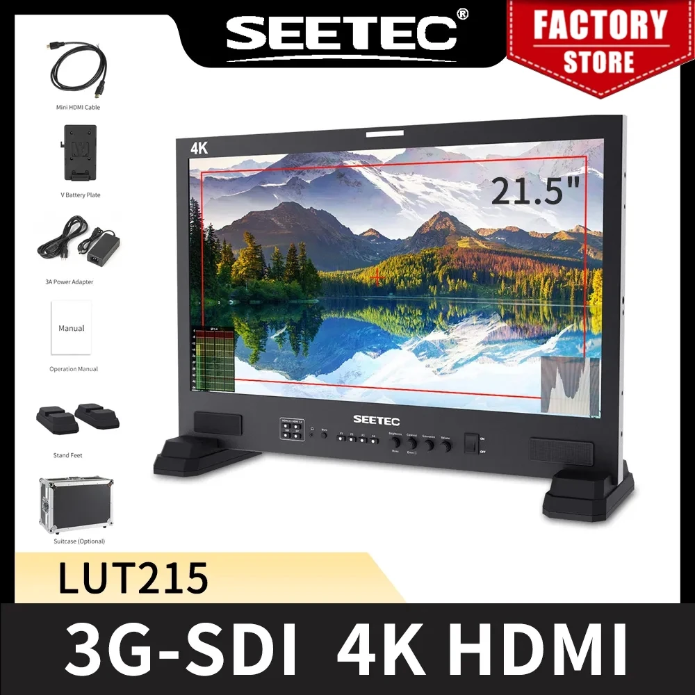 

SEETEC LUT215 4K Monitor 21.5 inch Broadcast Studio Monitor Monitor 3D LUT Touch Screen IPS 3G-SDI HDMI Full HD 1920x1080