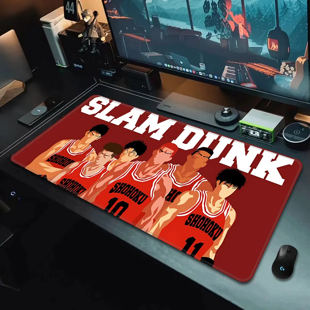 Anime Slam Dunk Mousepad HD Printing Computer Gamers Locking Edge Non-slip Mouse Pad XXL90x40cm Keyboard PC Desk Pad