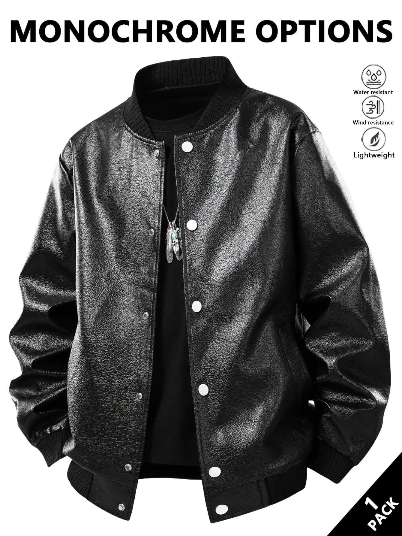 

Men's Leather Jacket, Vintage Style, Windproof and Warm, Suitable for Outdoor Light Activities, Layering in Autumn and Winter, Casual Outings, Wearing at Home or Outside, Autumn and Winter Styles, Short Trips