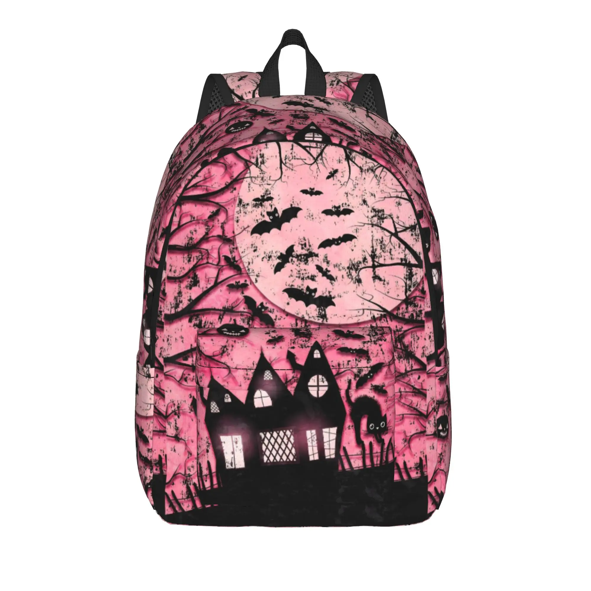 Halloween Gothic Backpack for Men Women Casual High School Hiking Travel Daypack Creepy Spooky College Shoulder Bag Sports