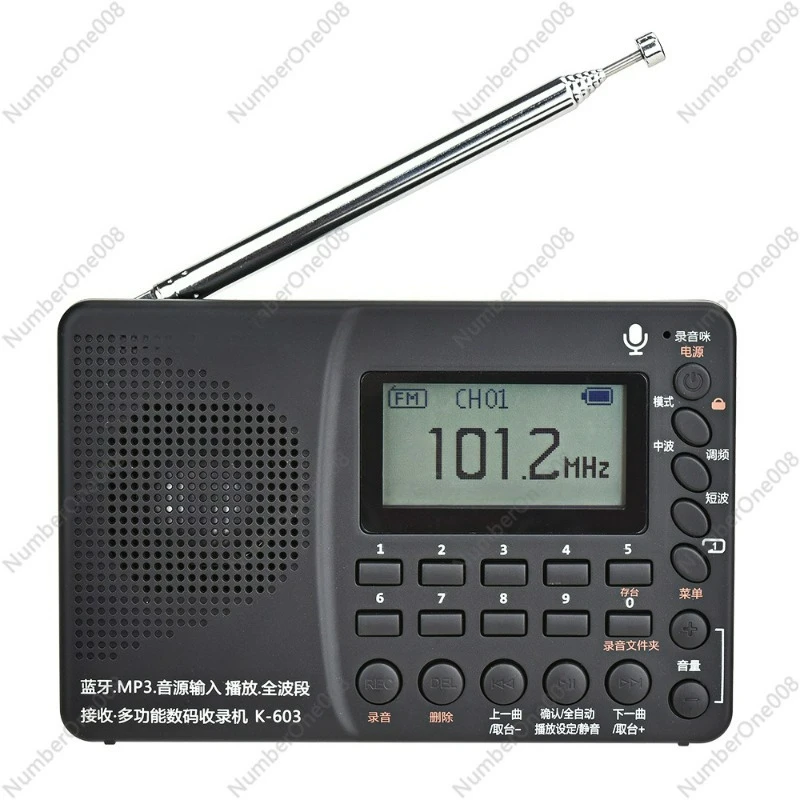 

Новейшее многофункциональное портативное радио для пожилых людей, MP3-плеер с поддержкой TF-карт, функцией записи и Bluetooth, FM-радиоприемник