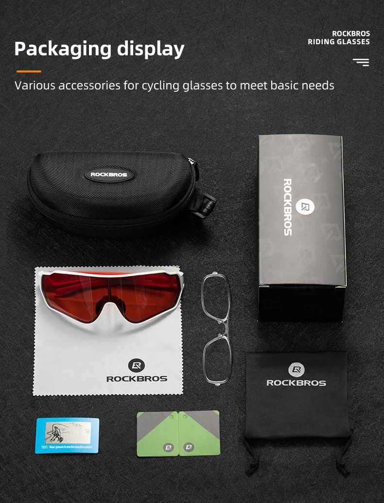 ROCKBROS Fahrrad Brille Photochrome Linse UV400 Sonnenschutz Fahrrad Sonnenbrille Outdoor Sport Brillen MTB Rennrad Brille – Detail 16