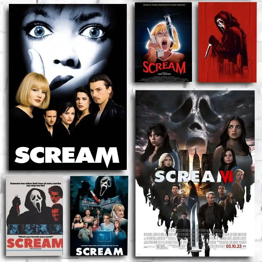 Póster de película clásica de terror y thriller S-ScreaM, impresión artística, estilo Anime, decoración del hogar, regalo ideal, decoración perfecta para habitación