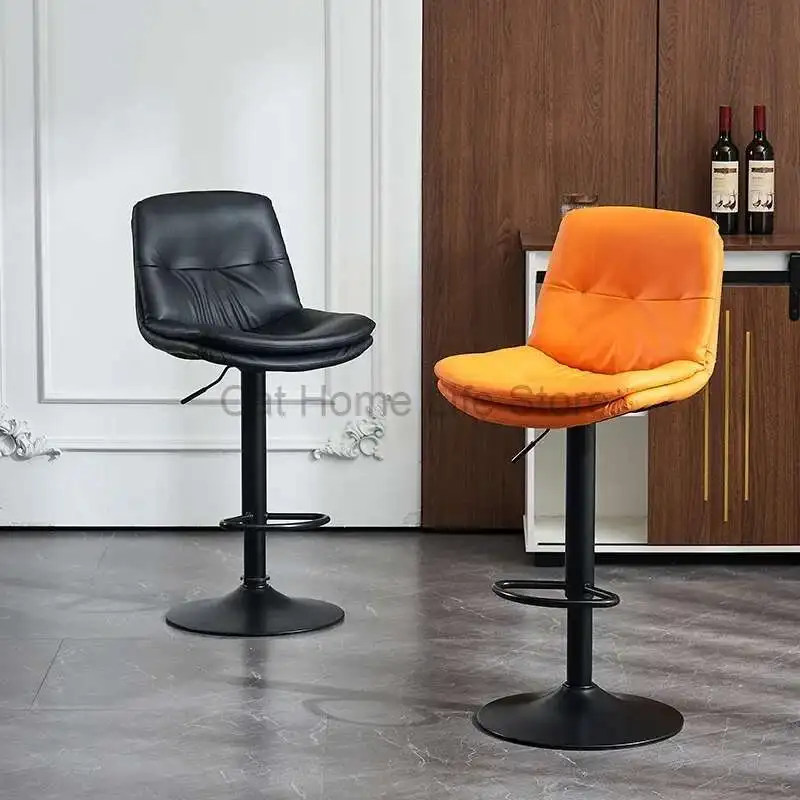 

High Adjustable Designer Bar Stool Modern Luxury Metal Comfortable Counter Bar Stools Home Kitchen Barkruk Salon Furniture