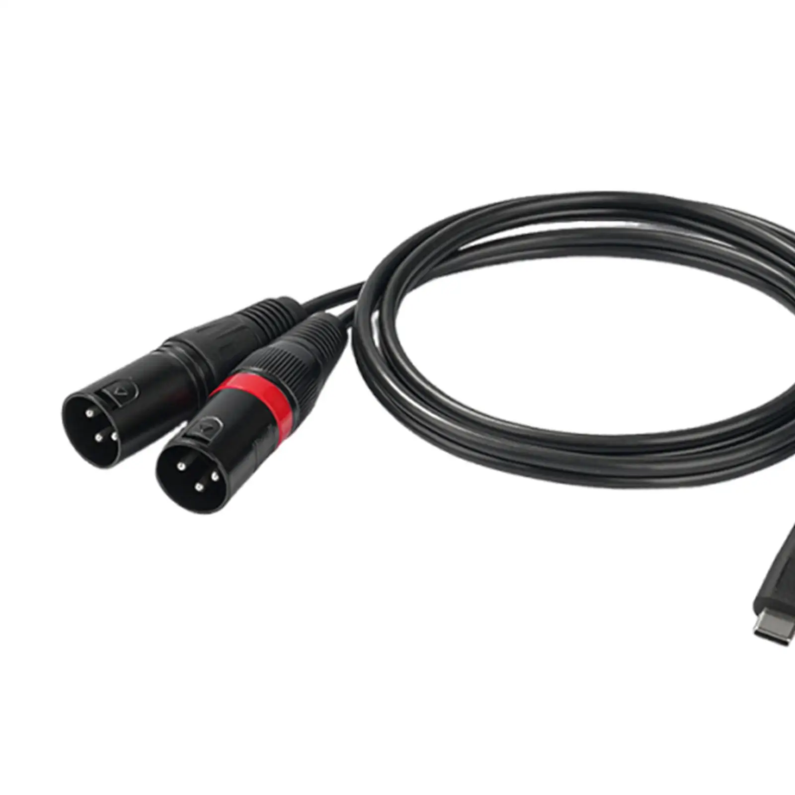 Cabo macho tipo C para 2 XLR resistente de 3 pinos para conectar smartphones e laptops
