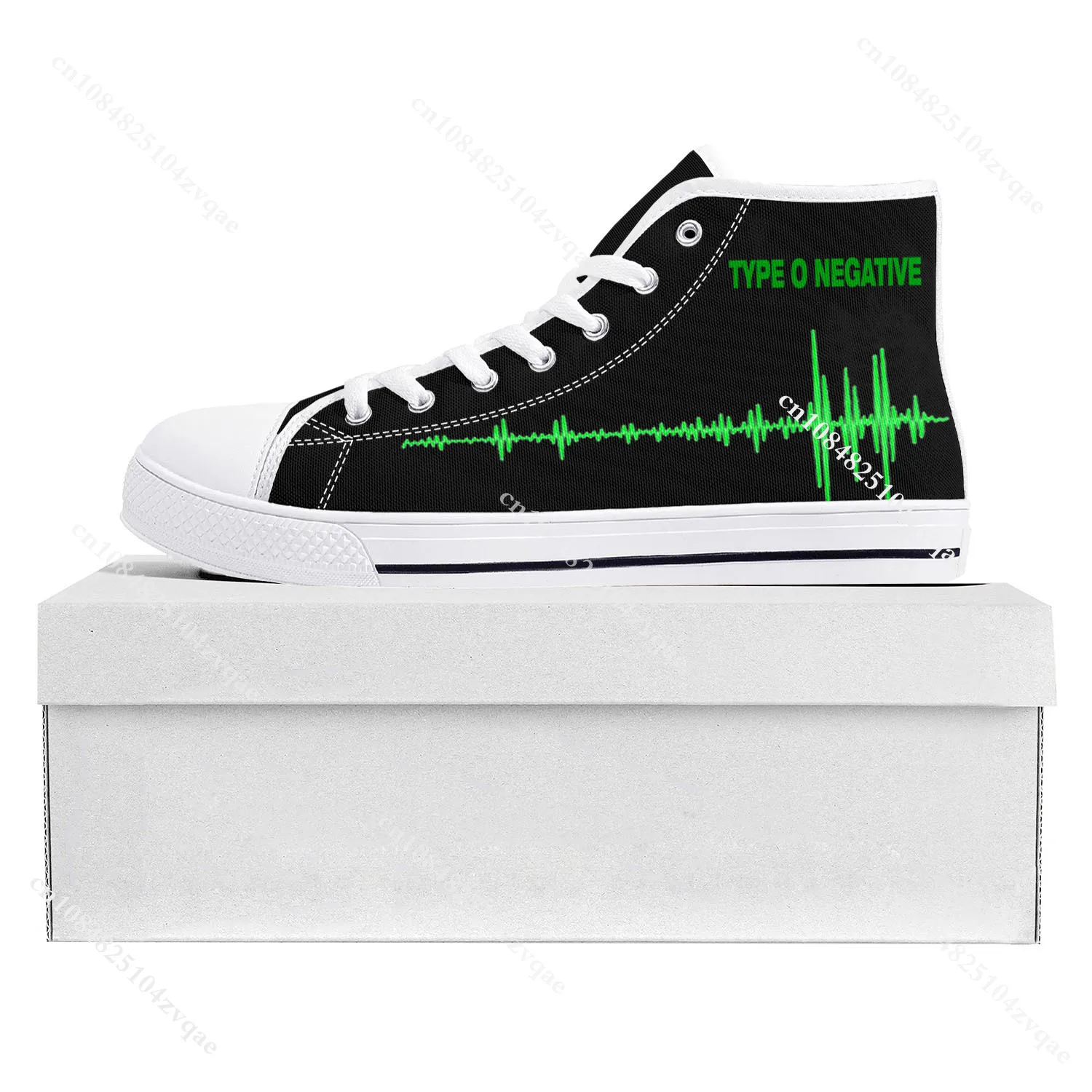 Type O Negative Metal Rock Band High Top High Quality Sneakers Mens Womens Teenager Canvas Sneaker Couple Shoe Custom Shoe White