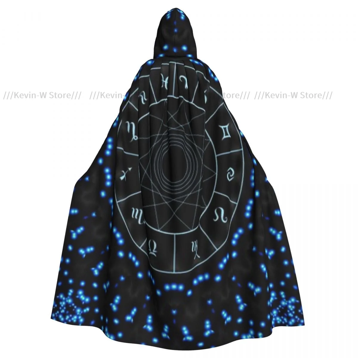 Unisex Adult Zodiacs Abstract Mystic Cloak with Hood Long Witch Costume Cosplay