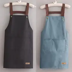 Kitchen Aprons for Woman Men Chef Work Apron for Grill Restaurant Bar Shop Cafes Beauty Nails Studios Uniform Overalls Apron