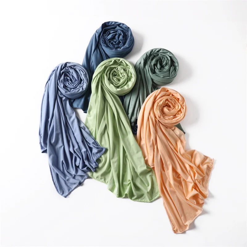 Solid ColorjerseyCotton Jersey Mercerized Cotton Modal Soft Women's Hair Towel Scarf Veil One Piece Dropshipping