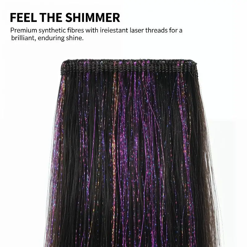 Extensions de plumes dynamiques effet teinté, 2 pièces, synthétiques sans couture, pour événements fashionistas