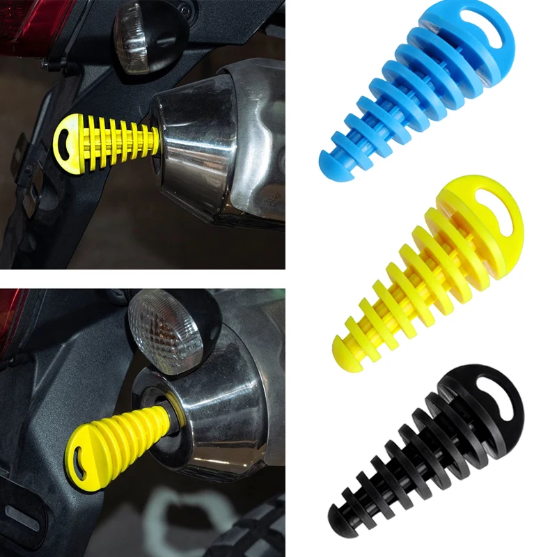 Wash Plug Exhaust Pipe Tailpipe PVC Exhaust Wash Plug Pipe Protector for Honda Kawasaki Suzuki Yamaha Motorcycle Universal