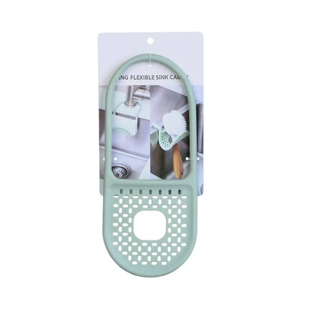 Kitchen Sponge Holder Foldable Drying Storage Rack Hanging Rag Shelf Brush Spoon Soap Draining Organizer