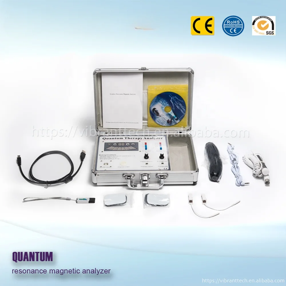 Bio Resonance Analyzer With Therapy TENS Pad \Hand Electrode\ Ear Clip\Slipper