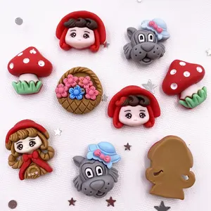 Handbemalte Kawaii Bunte Zeichnungen Mädchen Wolf grau Flachstein 10 Stcs Sammelalbum DIY Decoration Home Accessoires 10 Hauptverkaufsstatue Wolf - №4