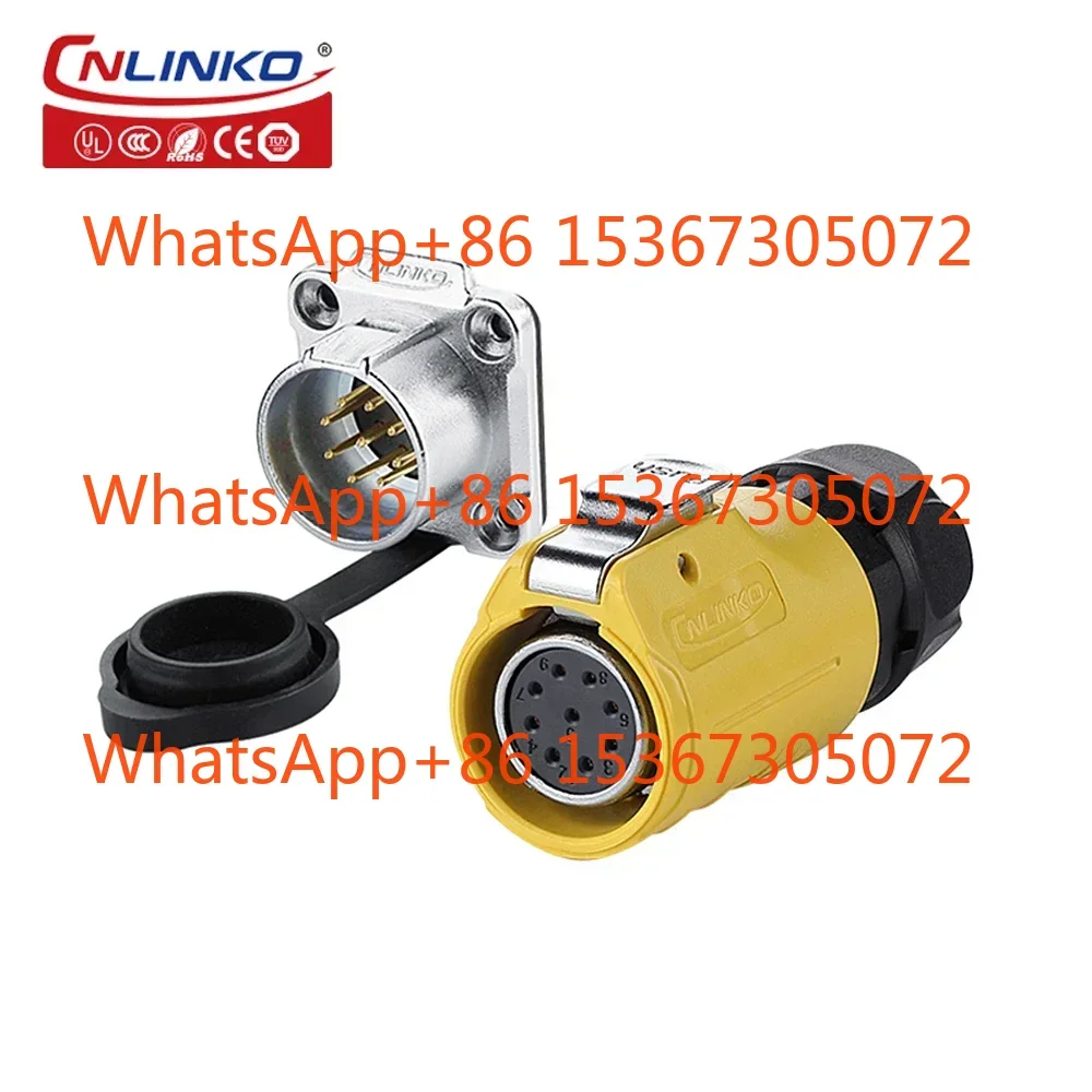 

CNLINKO быстрое подключение, вилка для электрической проводки, 9-контактная вилка кабеля M20, 9-контактный провод к разъему провода