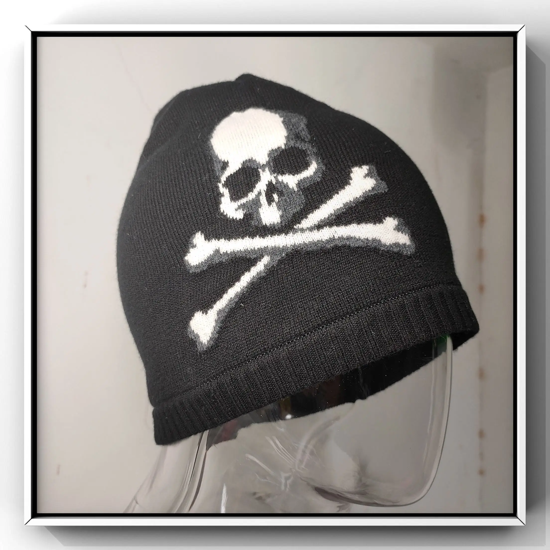 

2022 MMJ skull embroidered knitted wool warm dark functional outdoor cold hat wool cap MZ23