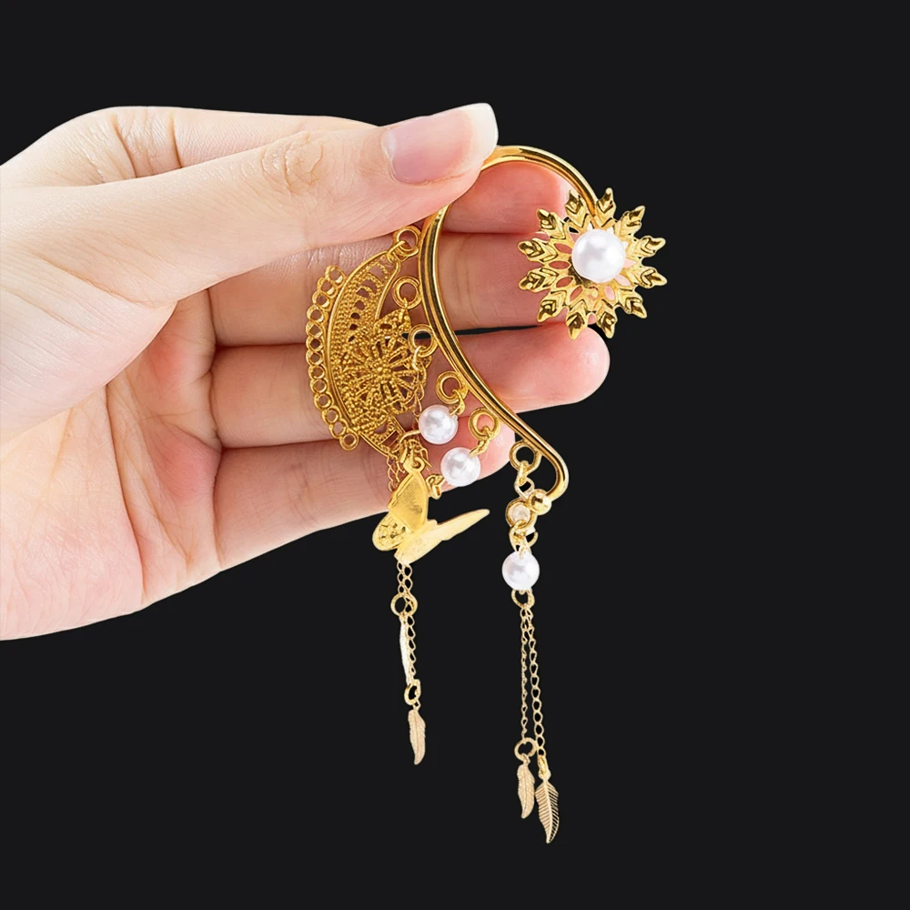10pcs 2 Hole Earrings Clip Settings DIY Hair Jewelry Making Wedding Accessories Alloy Metal Bridal Hair Combs Findings Component view 4