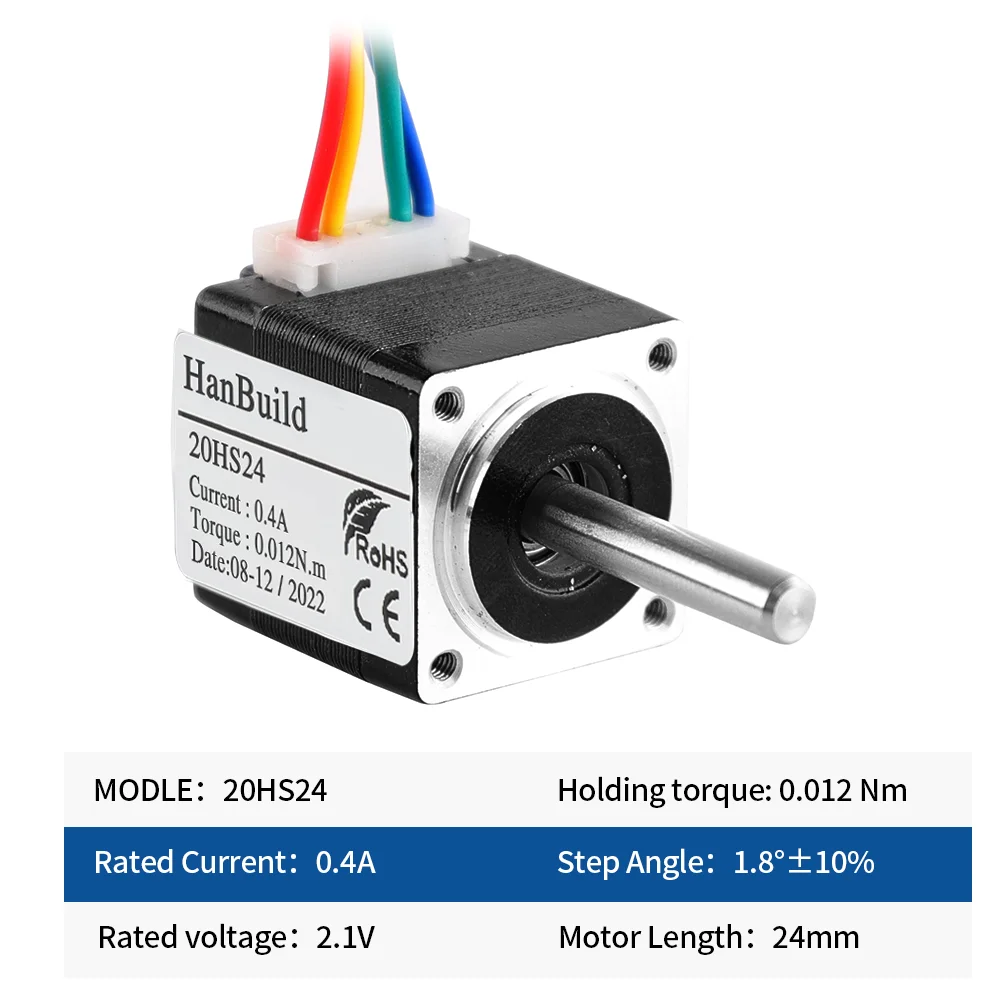 High-Quality Nema 8 Stepper Motor 20HS24 0.8A 12mN.m 24mm 20 Series motor For game machines accessories  Extra 2% off