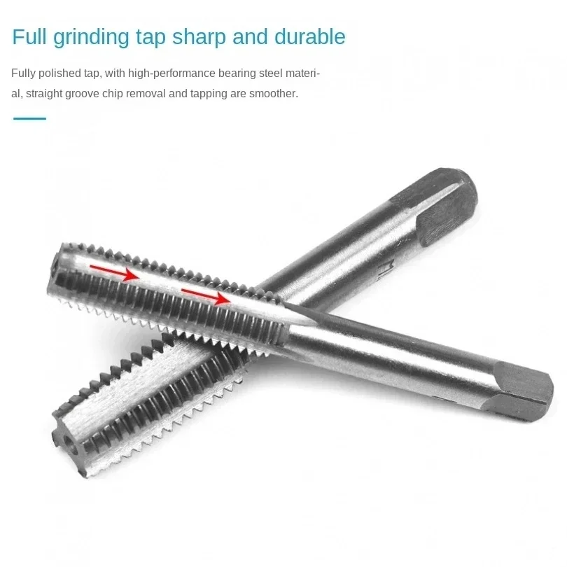 12/20Pcs Metric Hand Tap and Die Set M3-M12 Screw Thread Plugs Straight Taper Reamer Multifunction Tools