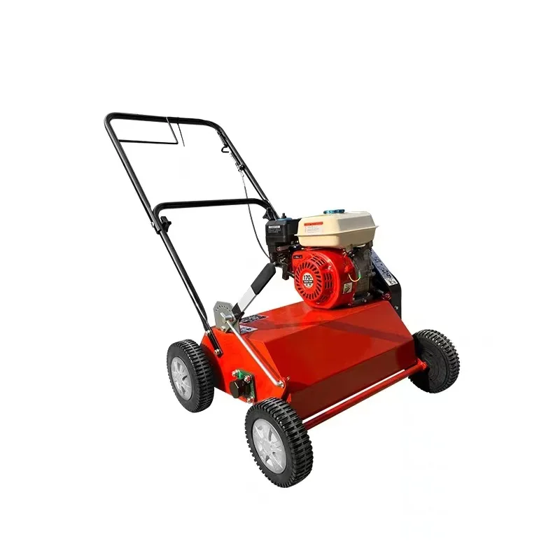 

Hand-pushed self-propelled lawn carding machine, grassroots carding machine