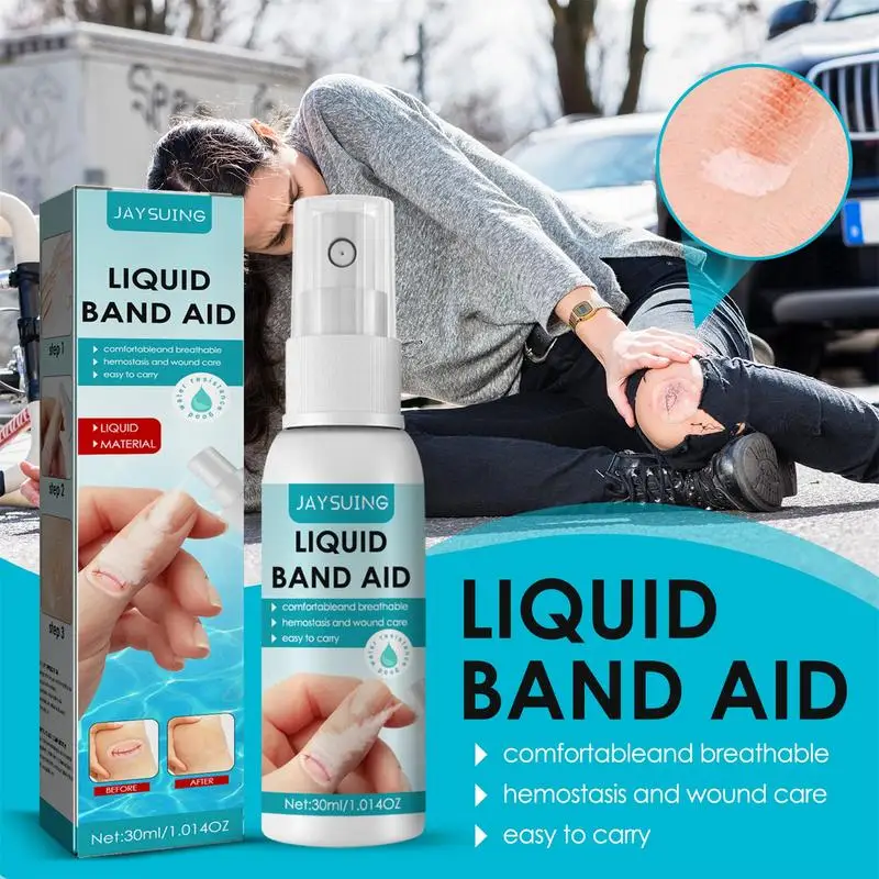 Waterproof Liquid Bandage Quick-Drying Liquid Bandaids 30ml Breathable Gel Bandages For Minor Cuts Wounds Scrapes & Cracked Skin