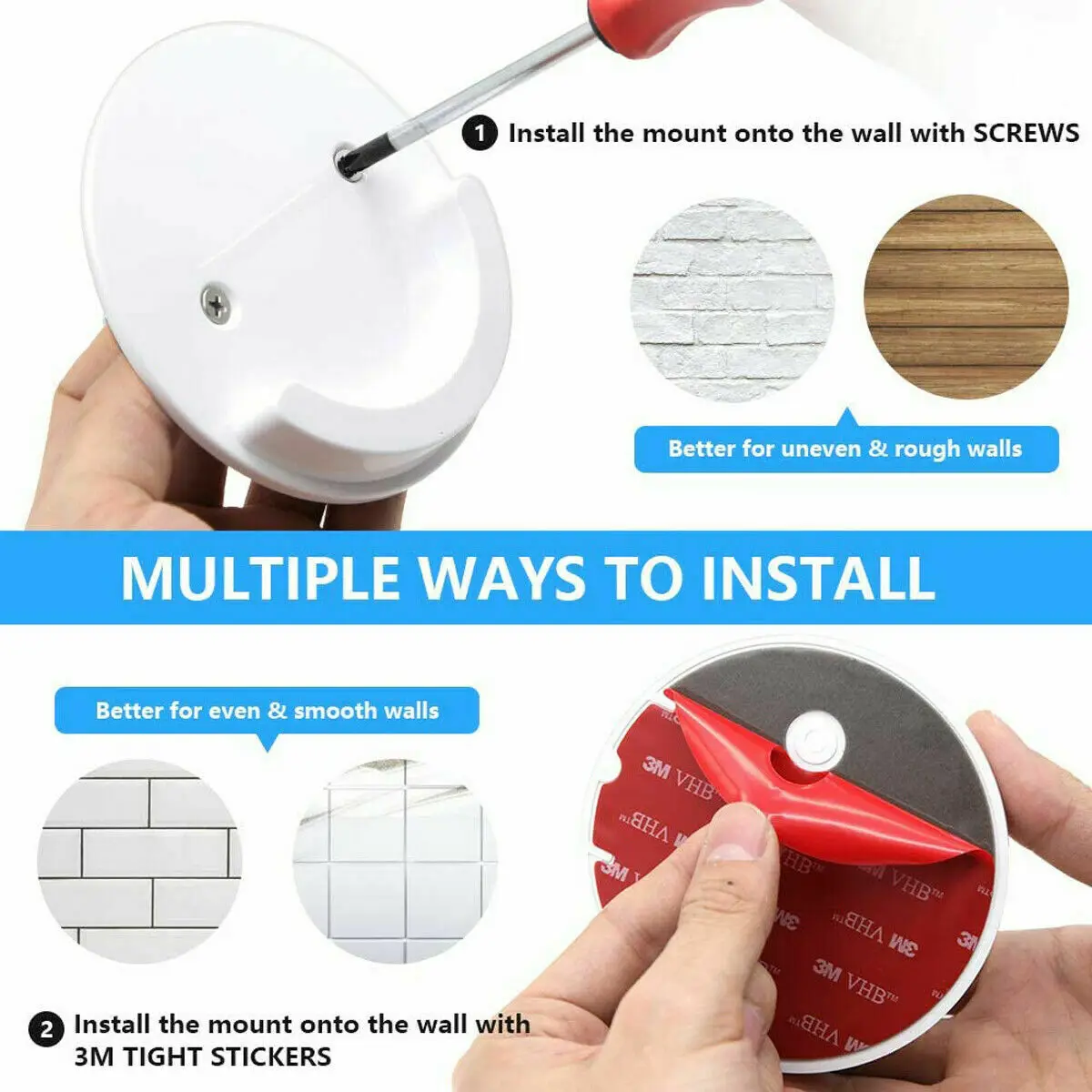 4Pcs Self Adhesive Shower Rod Holders No Drilling Shower Curtain Rod Support For Wall Shower Curtain Hanger Wall Mount Tool DIY view 6