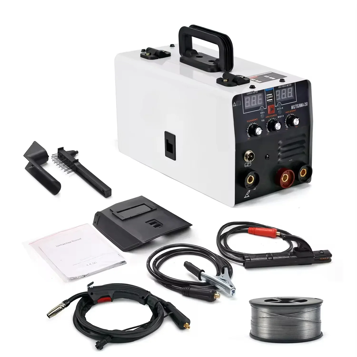 220V MIG Welders Portable IGBT Inverter Arc Welder USB 3 in 1 Gasless MIG/MMA/LIFT TIG Welding Machine 250 Amp