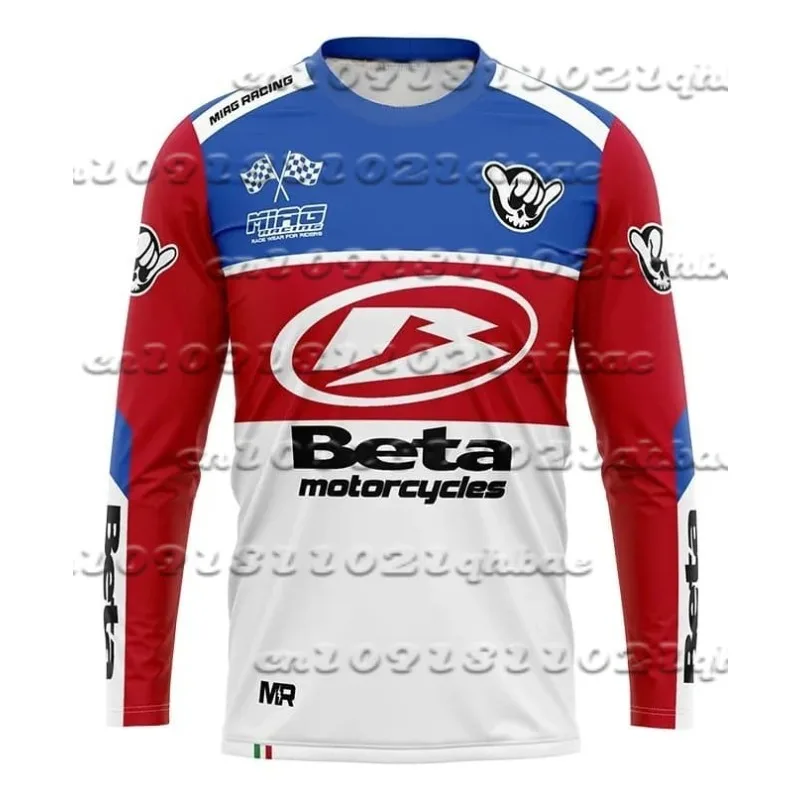 

2025 New Tricu Beta M032 Moto GP Motorcycle Heavy-duty Riding Long Sleeved Tee Men's 3D Printed Outdoor Sports Casual Wear