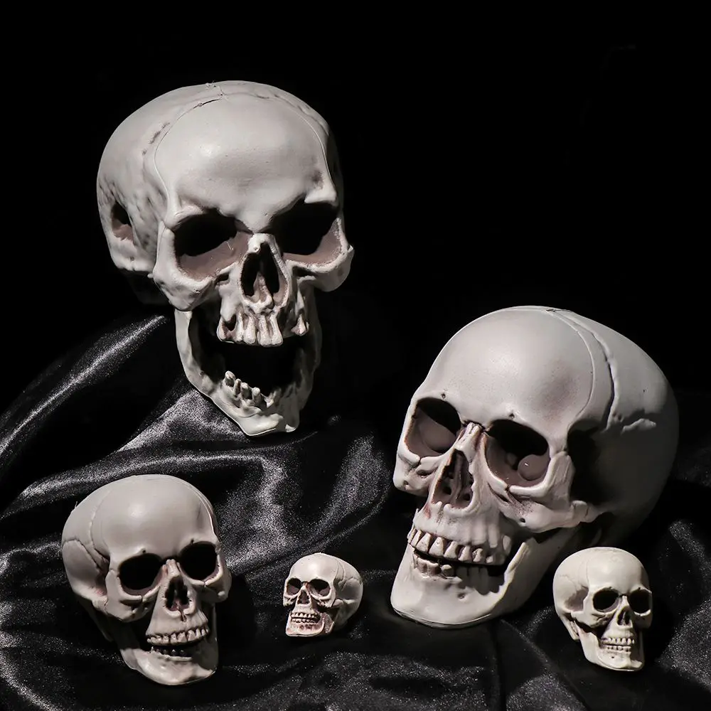 1PC High Quality Home Decor Game Supplies Human Skeleton Halloween Props Hanging Decor Skull Head