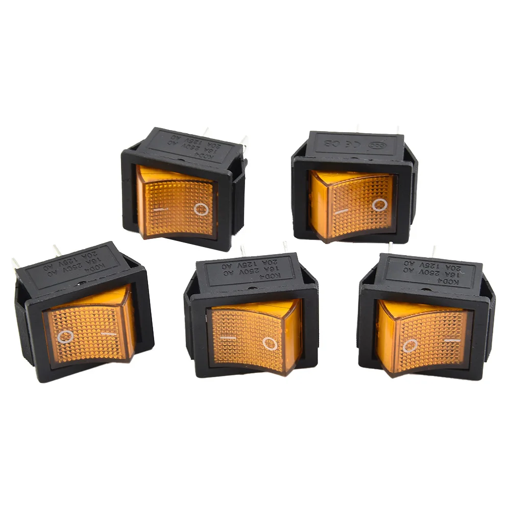 5 قطعة جودة عالية 2 موقف مستطيلة الروك التبديل محطة 4 دبوس أحمر/أزرق/أخضر/برتقالي/أسود 16A @ 250VAC #5