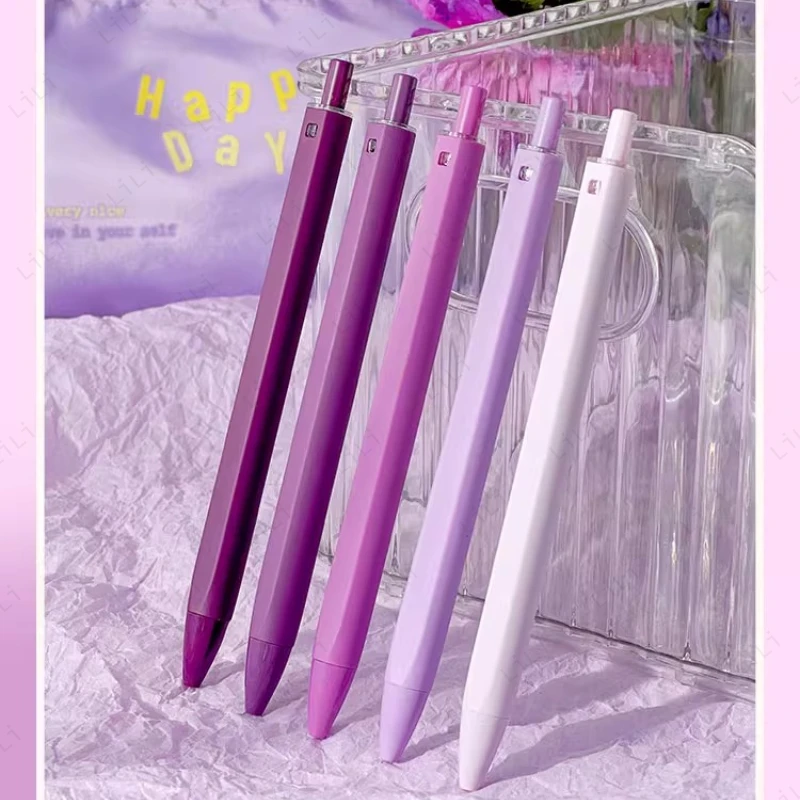 

5 шт./компл., 0,5 мм, нейтральная ручка с черными чернилами, допаминовая цветовая система, растягивающаяся нейтральная ручка, деловая офисная студенческая канцелярская ручка