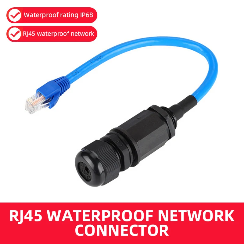 RJ45 Waterproof Connector Shielded IP68 Cat6 Category 6 M20 M22 Network Cable Data Signal Aviation Plug Socket Ethernet Line